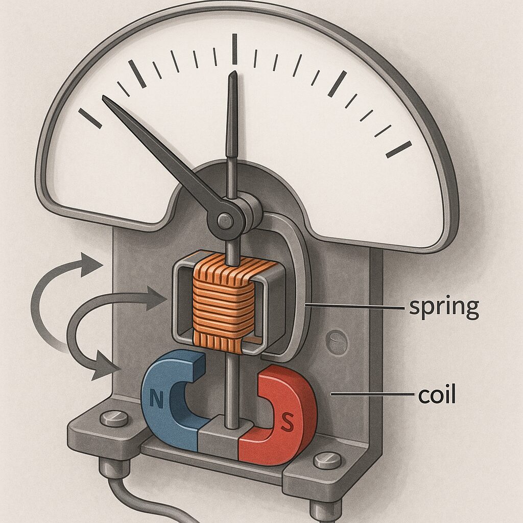 Jak działa wskaźnik analogowy w amperomierzu – mechanika i elektromagnetyzm.