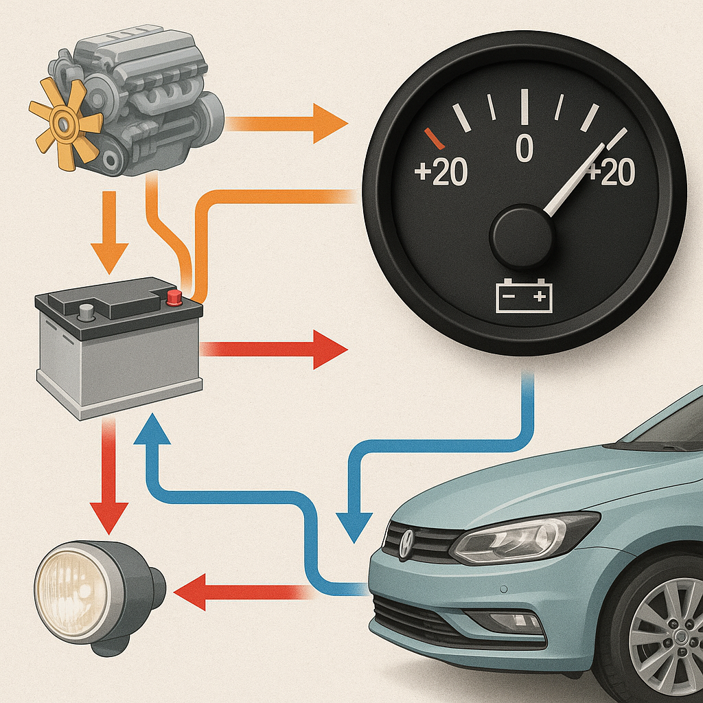 Jak działa wskaźnik prądu w samochodzie.