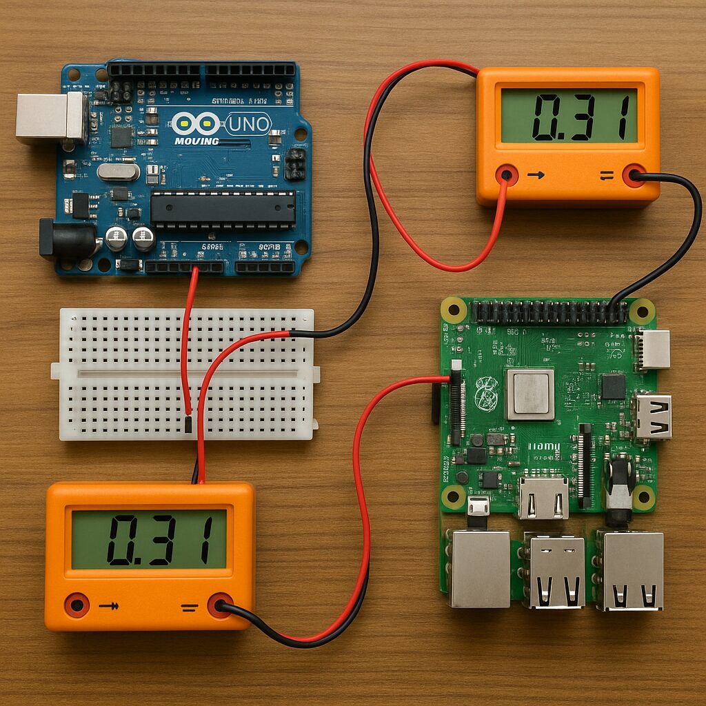 Amperomierze w układach pomiarowych Arduino i Raspberry Pi.
