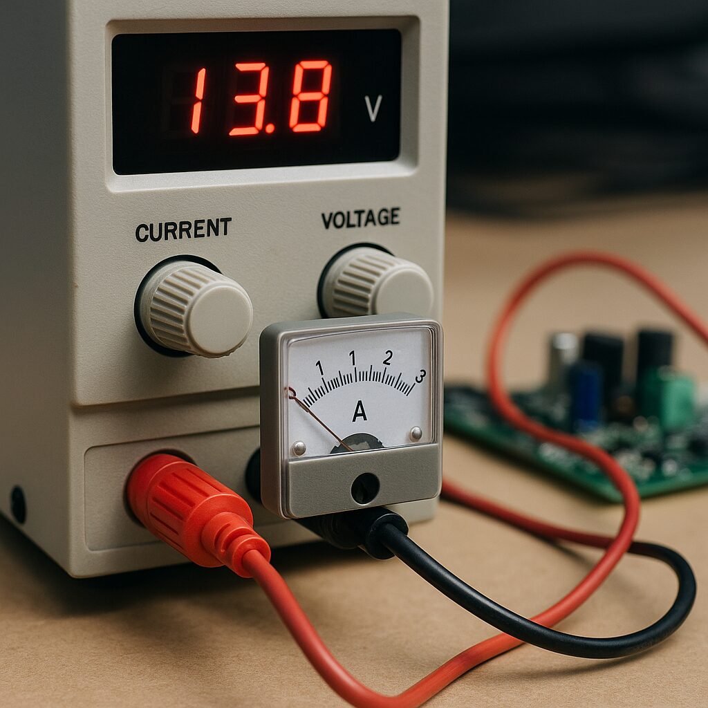 Zastosowanie amperomierzy w zasilaczach laboratoryjnych.