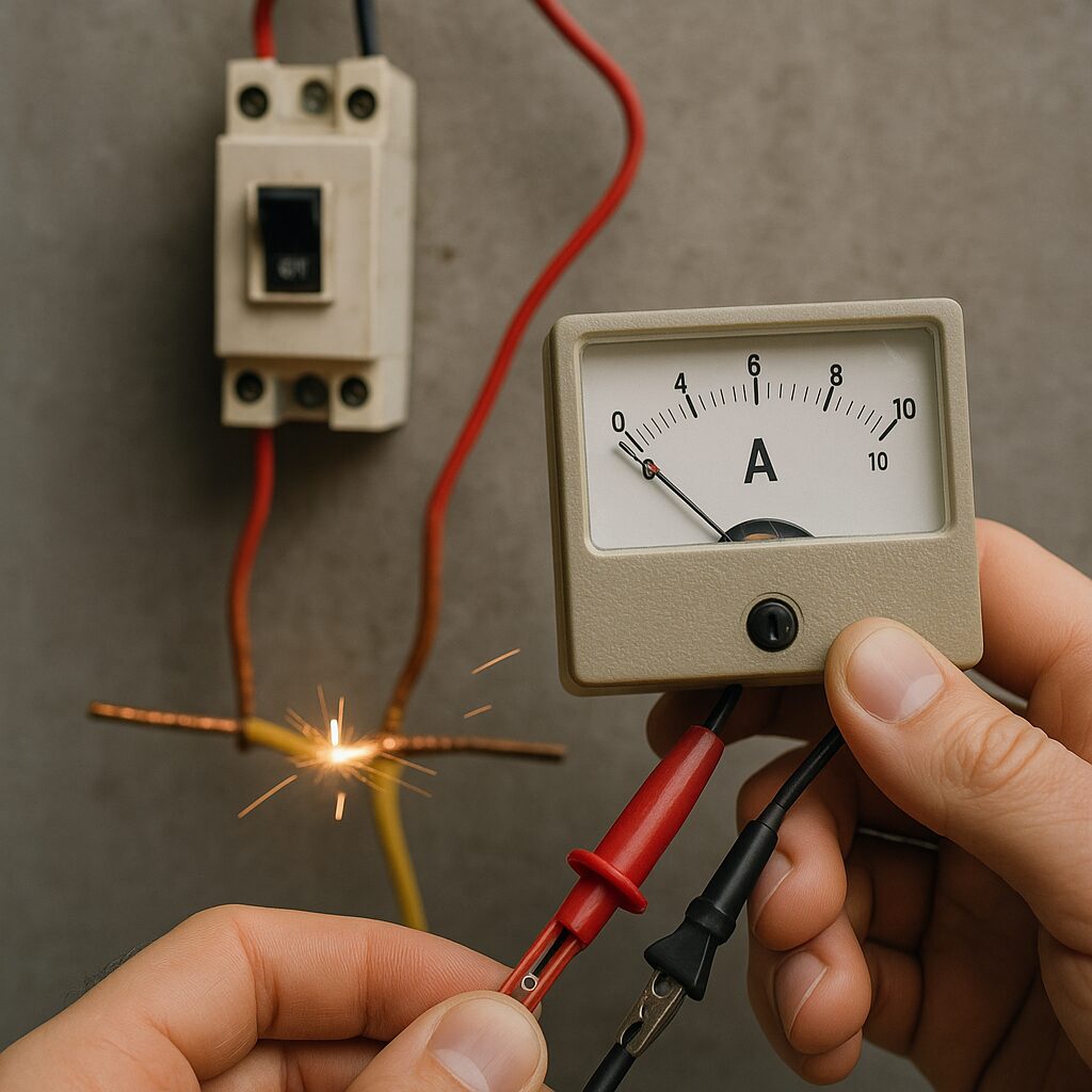 Czy można użyć amperomierza do pomiaru prądu zwarciowego?