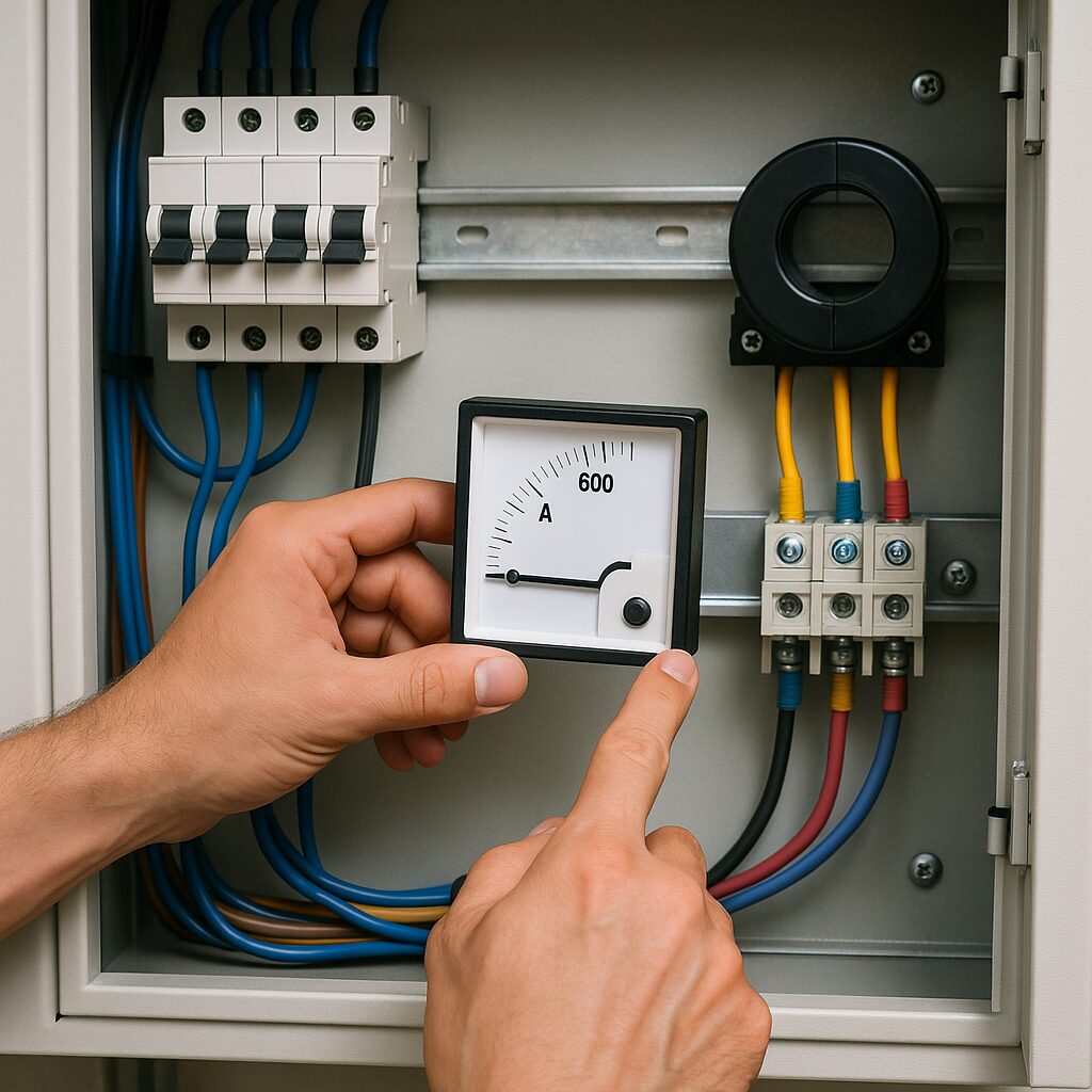 Jak dobrać miejsce montażu amperomierza w rozdzielnicy.