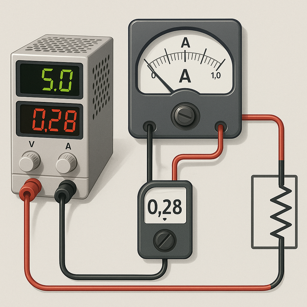Jak działa amperomierz w zasilaczu impulsowym.