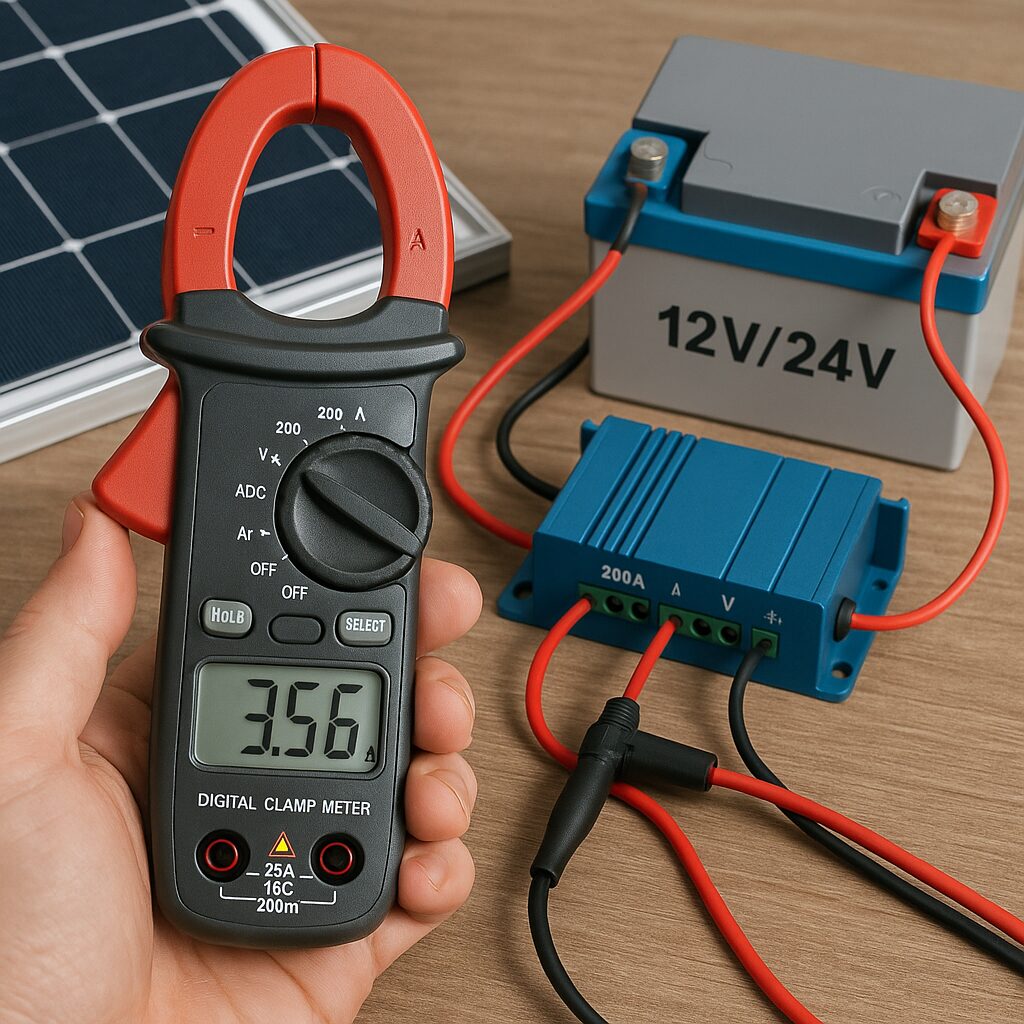 Jak dobrać amperomierz do instalacji fotowoltaicznej 12V/24V.