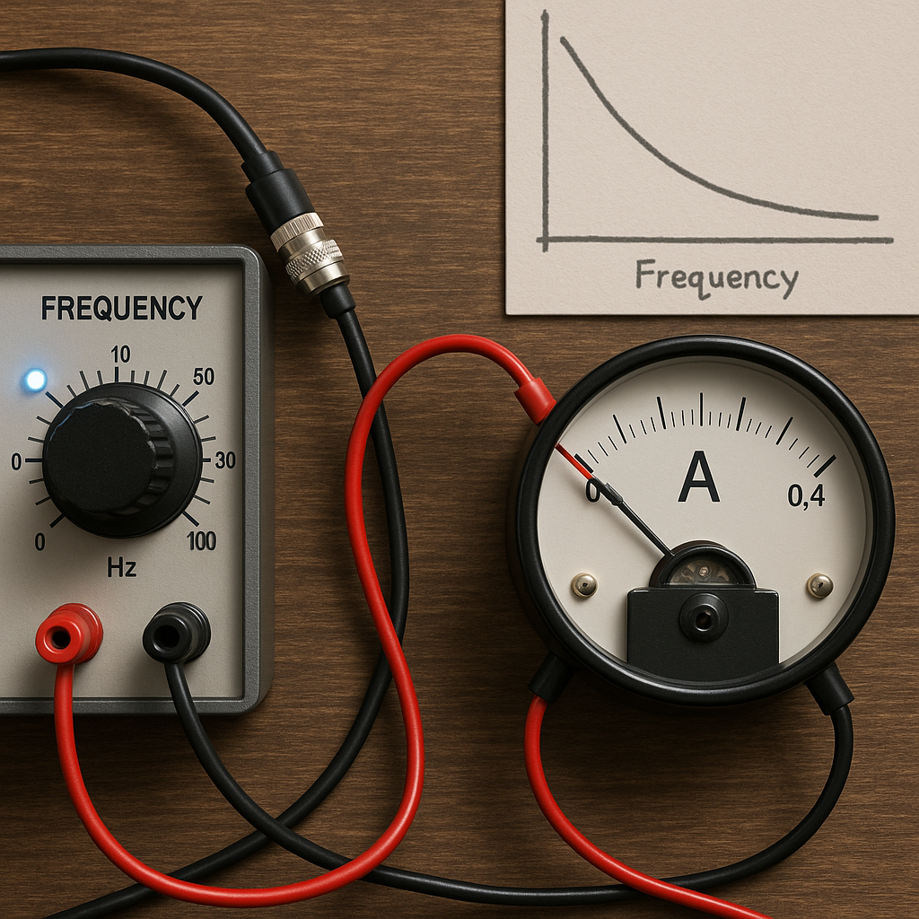 Wpływ częstotliwości prądu na dokładność pomiaru amperomierza.