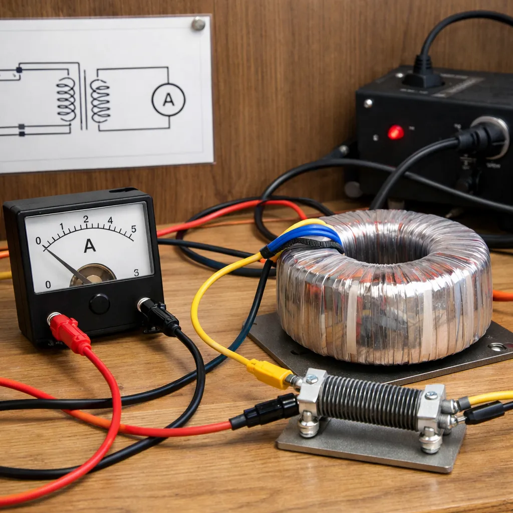 Amperomierz w obwodzie transformatora – zasady pomiaru.