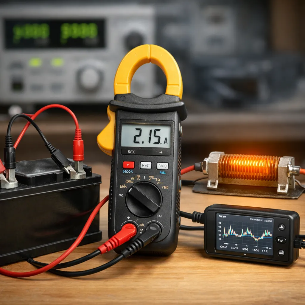 Jak działa amperomierz z wbudowanym rejestratorem danych.