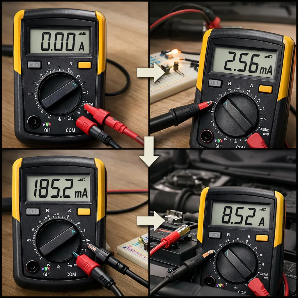 Jak działa funkcja „Auto Range” w amperomierzu cyfrowym.