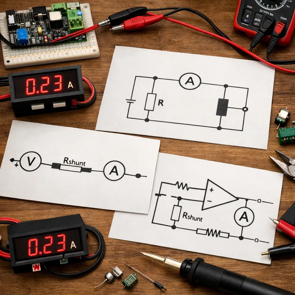Jak zaprojektować tor pomiarowy dla amperomierza w układzie elektronicznym.