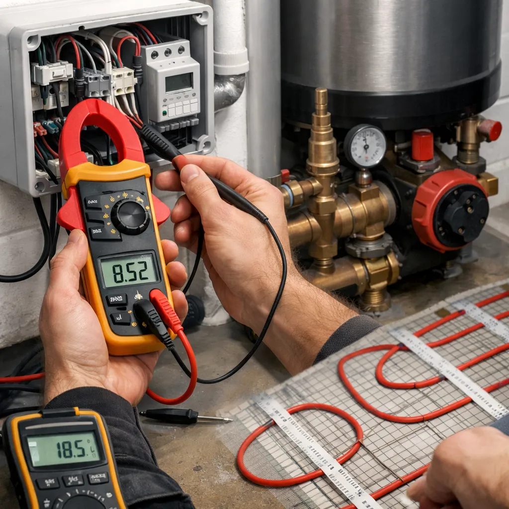 Pomiar prądu w instalacjach grzewczych elektrycznych – praktyczne przykłady.