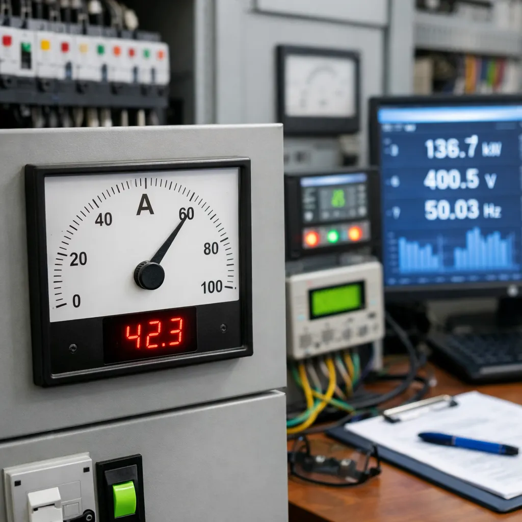 Amperomierz w systemach kontroli zużycia energii w firmie.